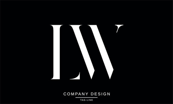 LW, WL Abstract Letters Logo Monogram design Font Icon Vector Initials Symbol