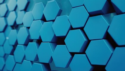a blue hexagonal background with a lot of hexagons.