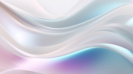 Fototapeta premium Smoothly flowing pearlescent tones. Light wavy mother-of-pearl back