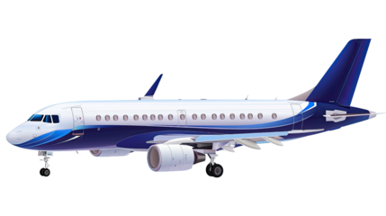 Passenger aircraft. Colored vector illustration for designers. on a white background.