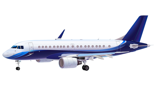 Passenger aircraft. Colored vector illustration for designers. on a white background.