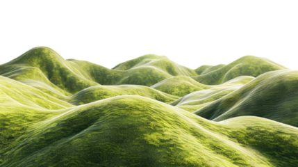 Photograph of mountains and hills on a white background