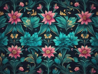 Fototapeta premium seamless floral background