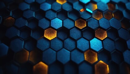 Blue hexagonal background with a lot of hexagons
