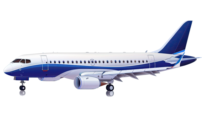 Passenger aircraft. Colored vector illustration for designers. on a white background.