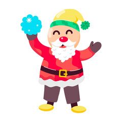 A comic style sticker of christmas santa 

