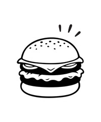 burger and fries