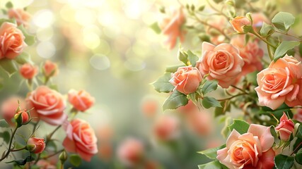 Obraz premium Delicate Roses in Soft Morning Light