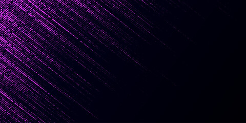 Pink matrix pattern with different dots and gradient background. Big data visualization. Digital texture backdrop. Vector illustration.