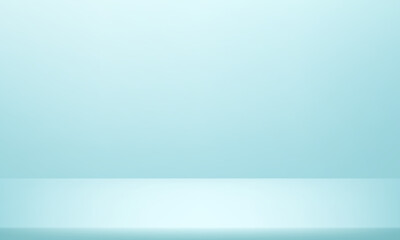 Naklejka premium Blue Studio background. Space for selling products on the website. Blue Background Empty Room Studio with table. Business backdrop. Empty room with light effect. Vector illustration.