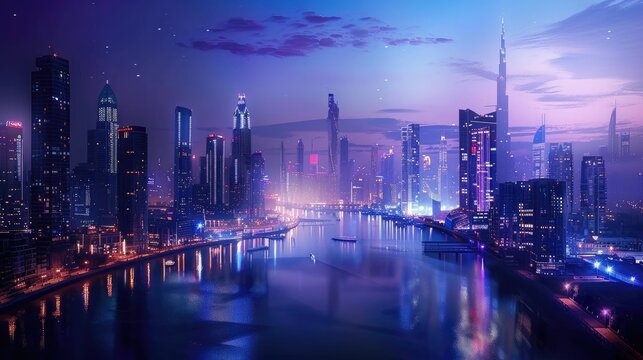 Nighttime Splendor of a Majestic City