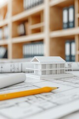 Architect s detailed blueprint for a modern library executed, Imagination  Blueprints  Execution, Educational architecture