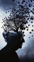 The concept of psychology, mental health, Alzheimer's disease, dementia, autism, brain problems, International Day for the Dissemination of Information about Alzheimer's Disease