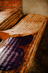 Rice paper in the making