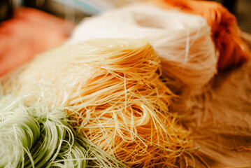 Closeup of colorful rice noodles