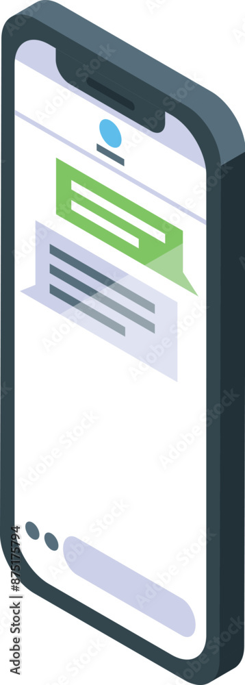 Poster smartphone is displaying a chat conversation with incoming and outgoing text messages
