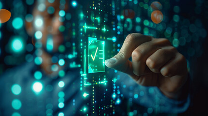 Document management enables paperless workflows for online business approvals. Using a laptop, it streamlines management and project approvals, enhancing efficiency.