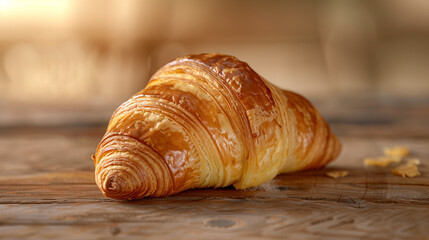 Perfectly Baked Croissant with Crisp Layers