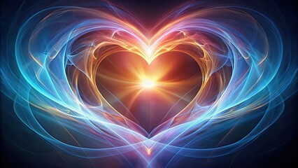 Ethereal heart energy creating a divine heart shape, ethereal, heart, energy, divine, shape, love, spirituality, cosmic