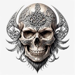 Fototapeta premium Celtic Skull Ornament