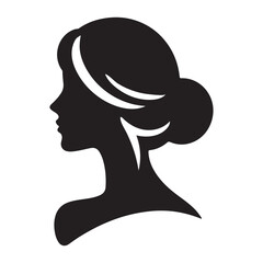 silhouette of a woman on a white background