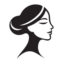 silhouette of a woman on a white background