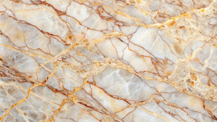 White marble with a swirled, textured pattern of gold and brown veins