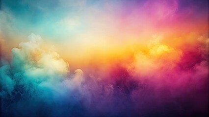 Naklejka premium Foggy colorful gradient blurry background for artistic designs, abstract, colorful, pastel, dreamy, ethereal, soft, hazy
