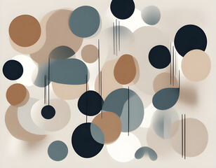 Minimal abstract Scandi style Creativity art design background