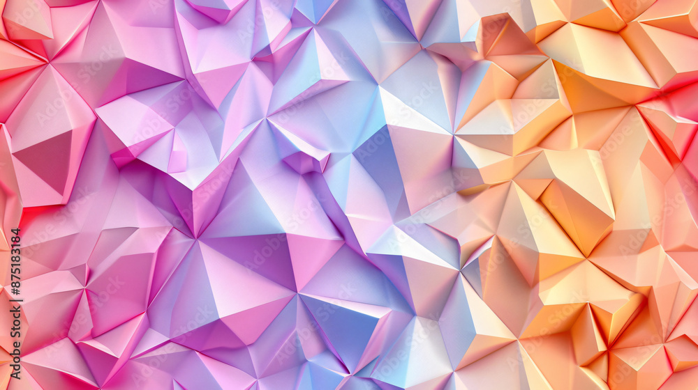 Aufkleber Abstract pattern created by colorful triangles in a geometric background