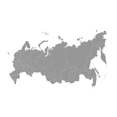 Kaliningrad Oblast map, administrative division of Russia. Vector illustration.