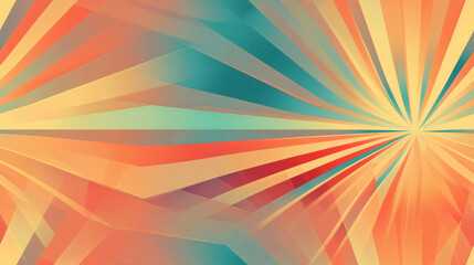 Fototapeta premium Retro colored abstract background with perspective, ideal for text placement or as a design feature