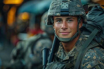 Returning Hero: Patriotic Soldier Welcomed Home from Military Service