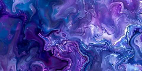 Fototapeta premium Psychedelic swirls of blue and purple colors create a captivating pattern in this vibrant background.
