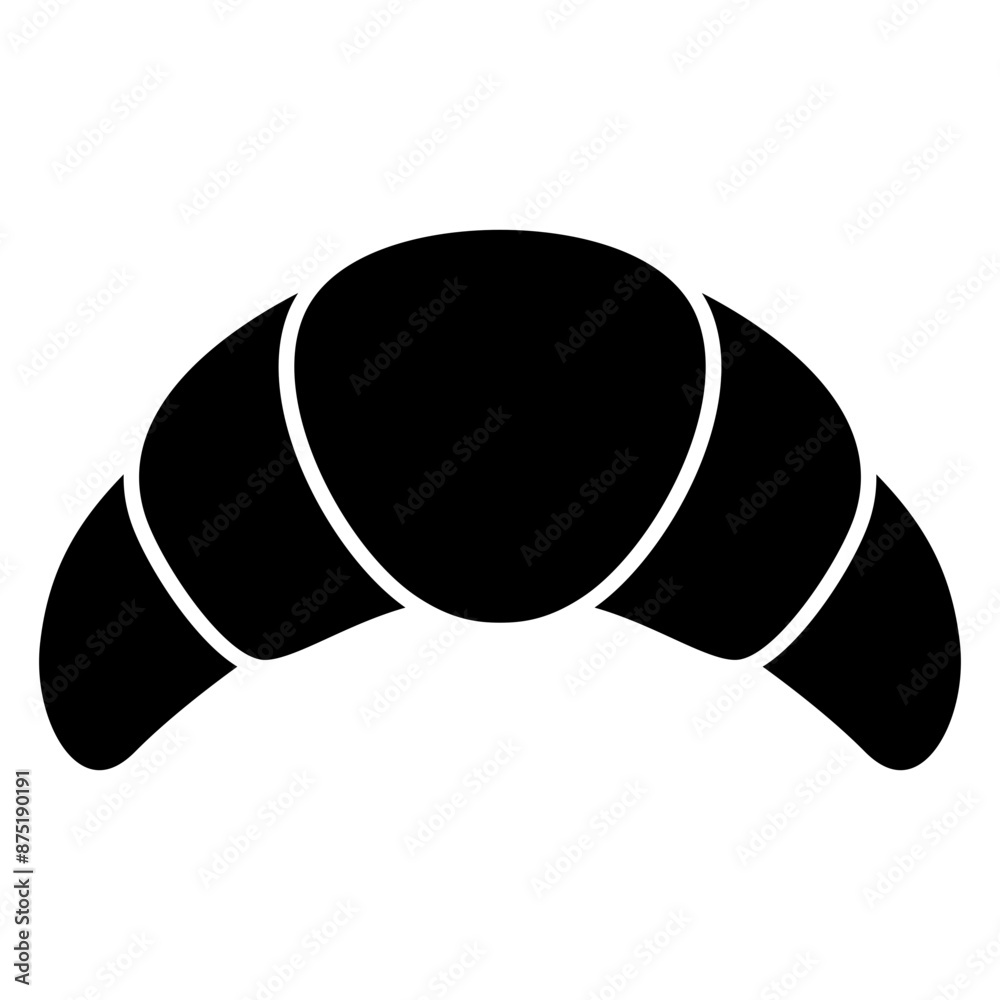 Poster croissant food icon illustration