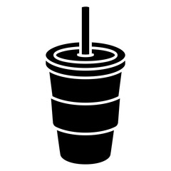 disposable drink cup vector icon