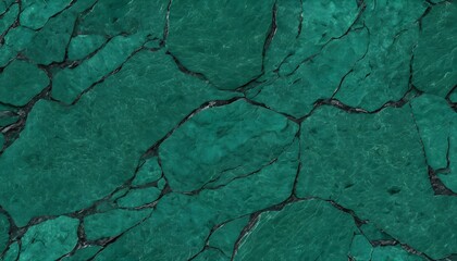 Obraz premium Green stone mosaic tile background showcasing natural rock texture and antique cracked designs