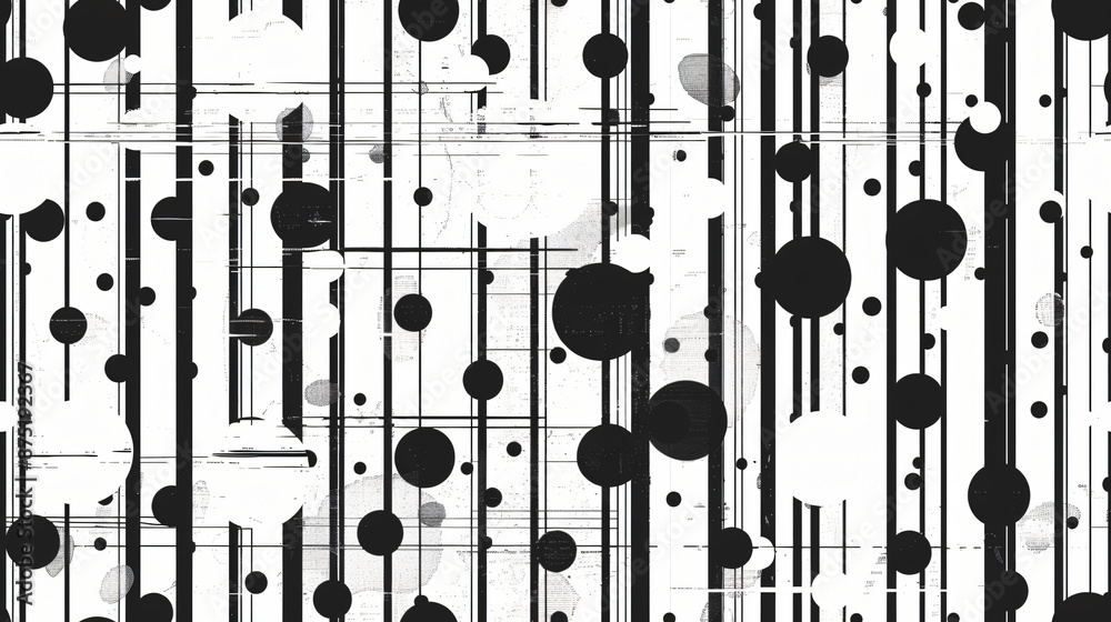 Leinwandbilder abstract background with black and white geometric shapes creating an optical illusion