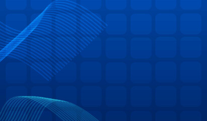 Naklejka premium Background for Business or Information Technology Presentation: Blue Lines and Square Shape Transparent