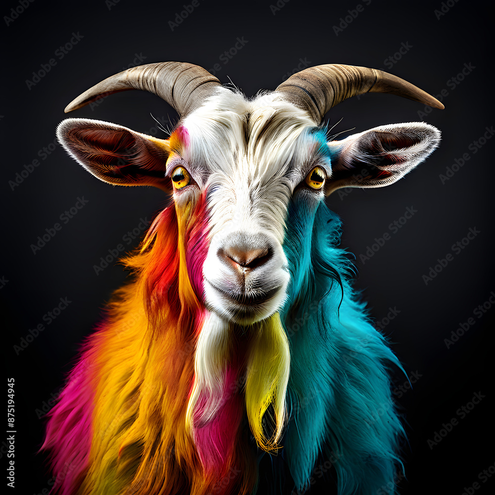 Poster portrait of a goat