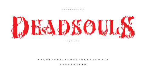 black metal font underground music bloody rock root horror chaotic satanic alphabet typeface typography letter	
