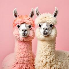 Obraz premium two alpaca