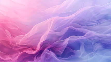 Obraz premium Vibrant abstract wavy background with a smooth blend of pink and blue hues. Digital art of abstract wave with gradient purple and pink watercolor. Concept for modern design and fluid motion.