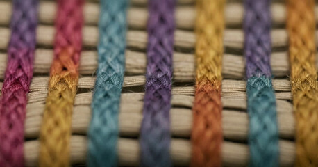 Colorful Woven Pattern with Bright Rainbow Colors from Pikwizard