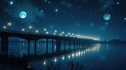 Charming Bridge Amidst a Romantic Setting