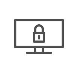 Locks icon outline and linear vector.	
