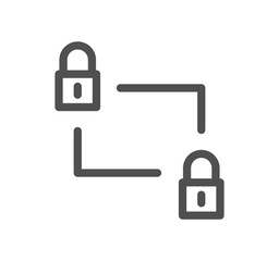 Locks icon outline and linear vector.	
