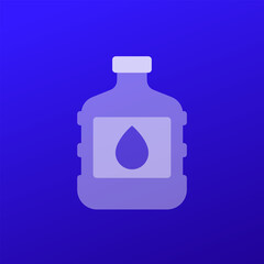 water gallon icon with a big bottle, vector design