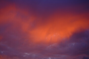 sunset sky with clouds