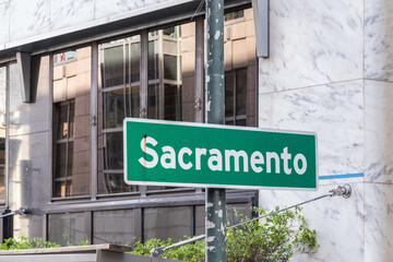 Sacramento Street Sign in San Francisco California